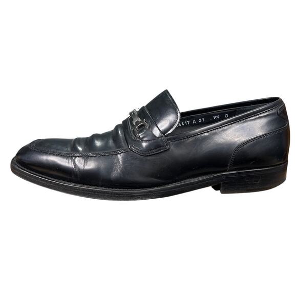 Vintage Salvatore Ferragamo Bentley Black Double Gancini Loafer Size 9.5 D main image 4